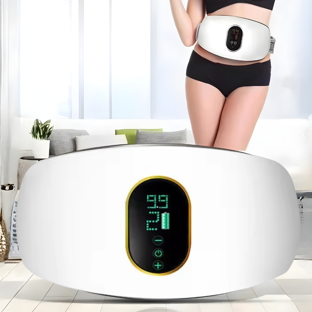 Пояс-масажер для схуднення і корекції фігури з таймером і підігрівом електричний для масажу: живота, стегон і спини, білий Кам'янець-Подільський - фото 2