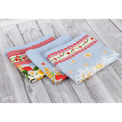 Полотенце Руно набор кухонных Весенние цветы 45х80 см 3 шт (707Т_Весняні квіти) Винница - изображение 4