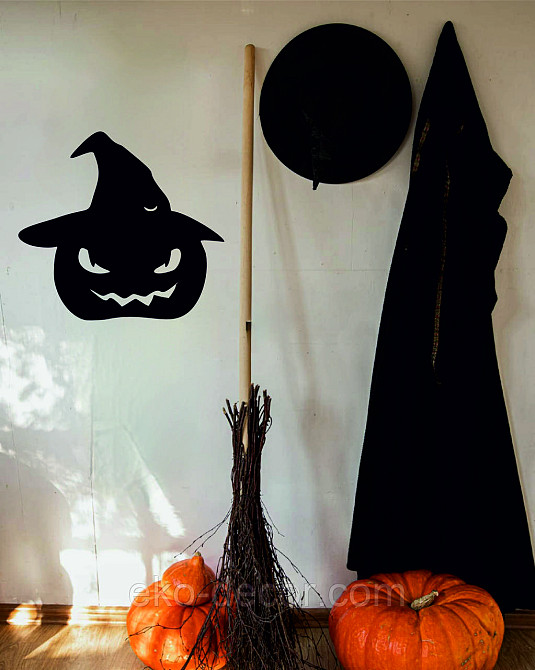 Декоративне настінне Панно «Хеллоуїн — гарбуз», Декор на стіну 90*82 см Київ - фото 2