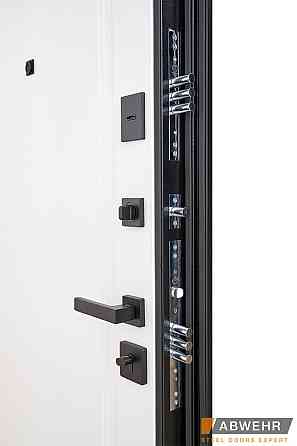 Двери входные, квартирные ABWEHR. Модель 516/517 RAIN Цвет Черная шагрень / Белый супермат Киев