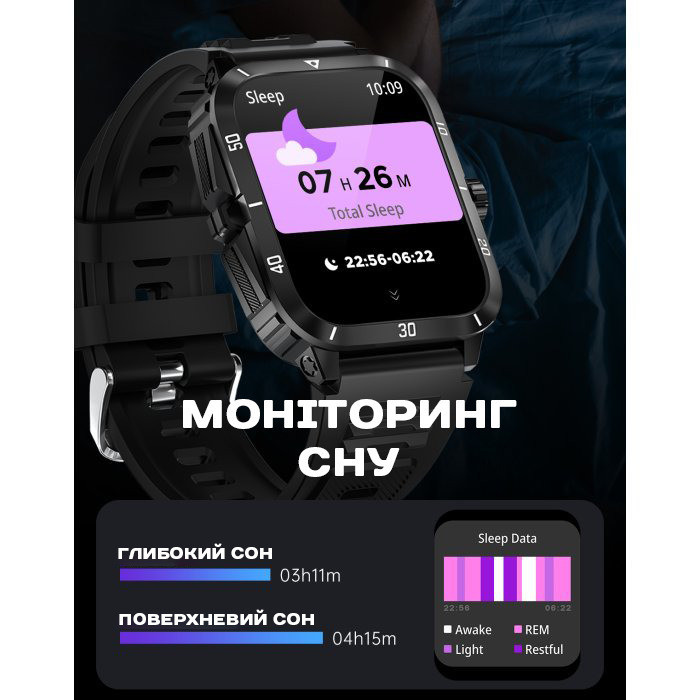 Розумний смартгодинник Smart Space Pro Чорний Київ - фото 10