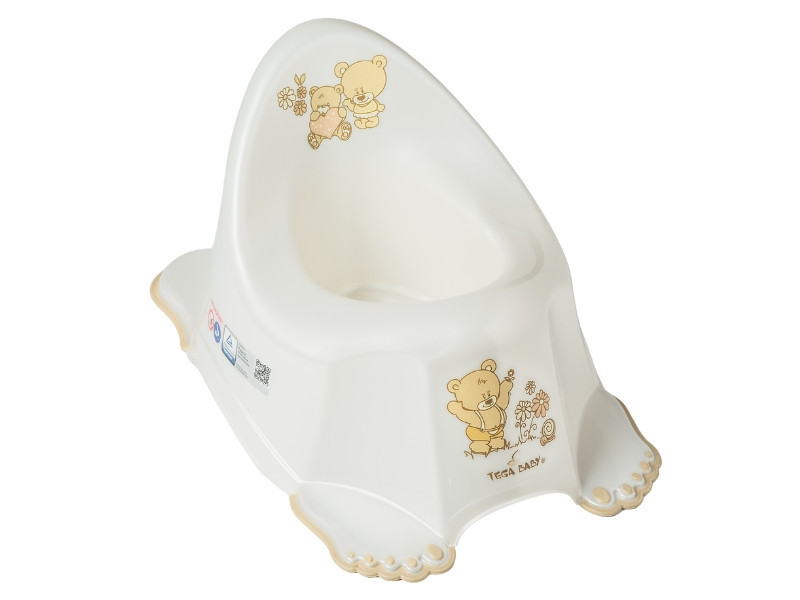 Горщик дитячий з музикою антиковзкий Teddy Bear white pearl Київ - фото 1