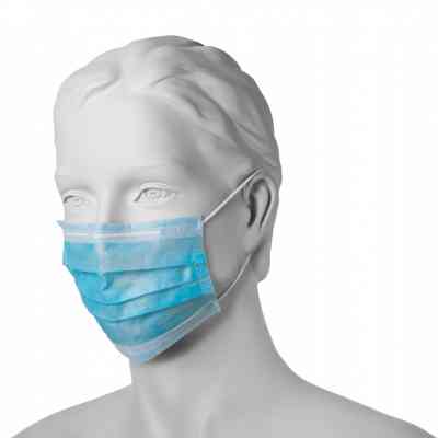 Захисна маска для обличчя Mercator Medical OPERO одноразова тришарова синя 50 шт. (5906615132332) Вінниця