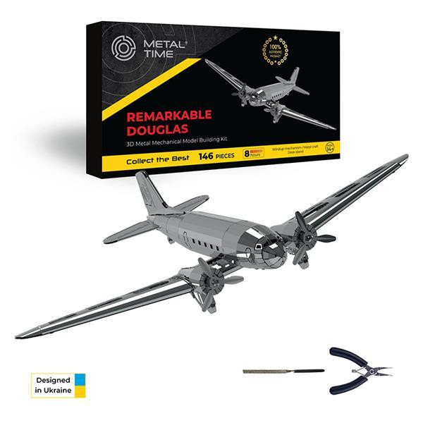 Колекційна модель-конструктор Metal Time Remarkable Douglas Літак DC-3 механічний (MT057) Харків - фото 9