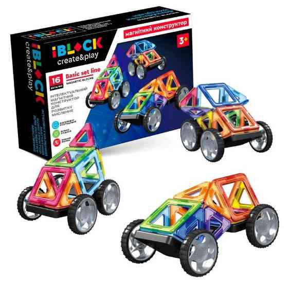 Дитячий магнітний конструктор PL-923-527, 16 деталей Вінниця
