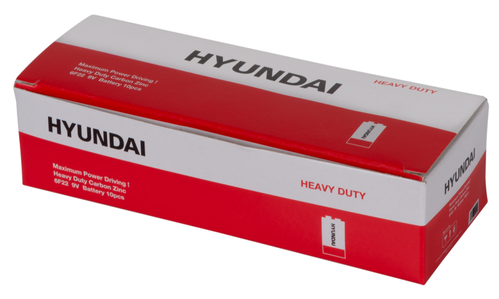 Батарейка Hyundai 6F22 Shrink 1 Heavy Duty (6793742) Киев - изображение 2