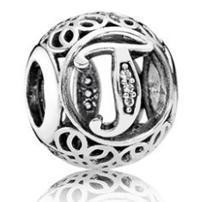 Срібна намистина Пандора  "Літера Т" 791864CZ MasterSem Київ - фото 1