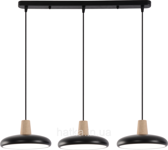 Подвесная люстра XI3342-3 черный + дерево Киев
