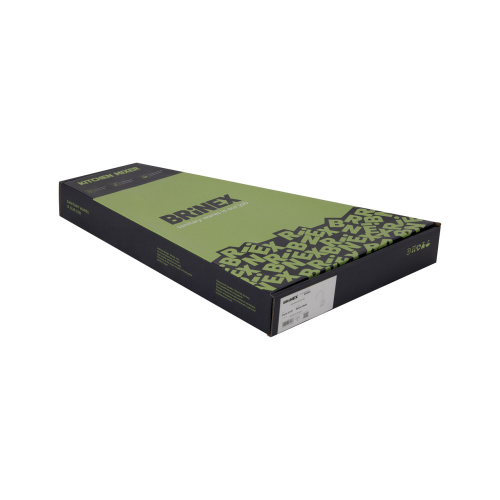 Змішувач для кухні U-подібний Brinex Pure 015F U-подібний Graphite BRIPUR015FGRP Київ - фото 7