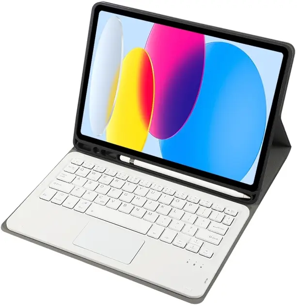 Чехол-клавиатура для iPad Pro 11 2018/2020/2021, Air 4/5, Bluetooth с подсветкой, кожаный, лавандовый Киев - изображение 3