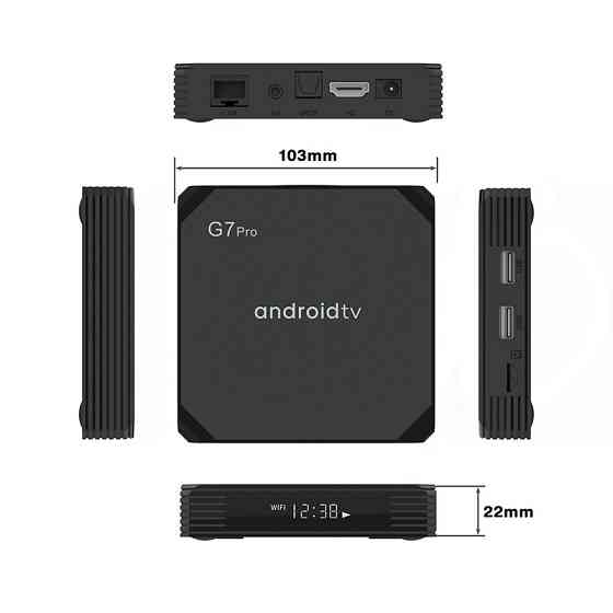 Смарт ТВ приставка G7 Pro 4/32 Гб Android TV 11 Smart Box Андроїд ТВ бокс Київ