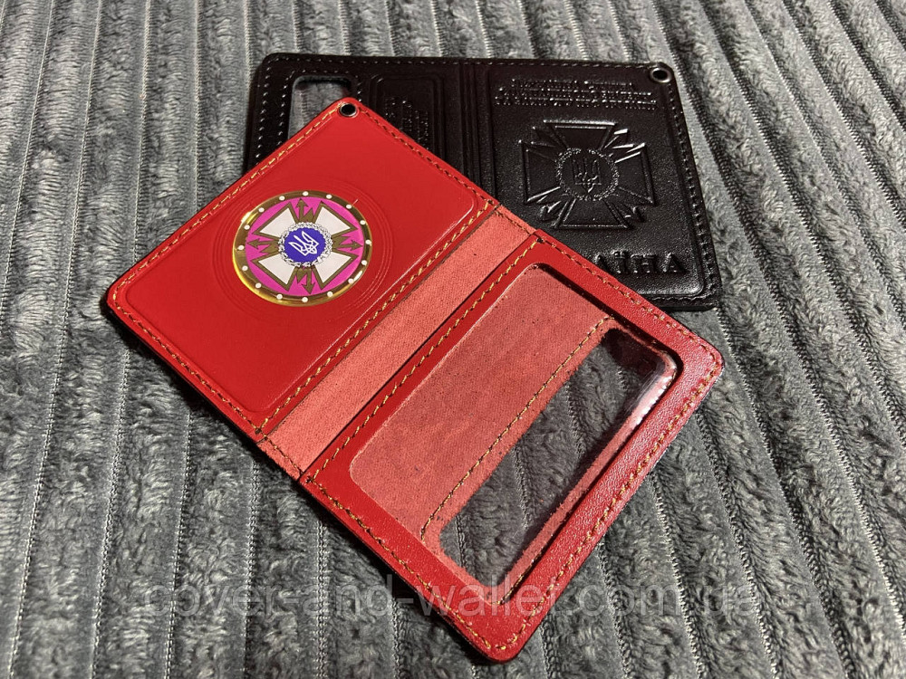 Шкіряна обкладинка ДССЗЗІ держспецзв'язок з пластиковим шевроном Київ - фото 4