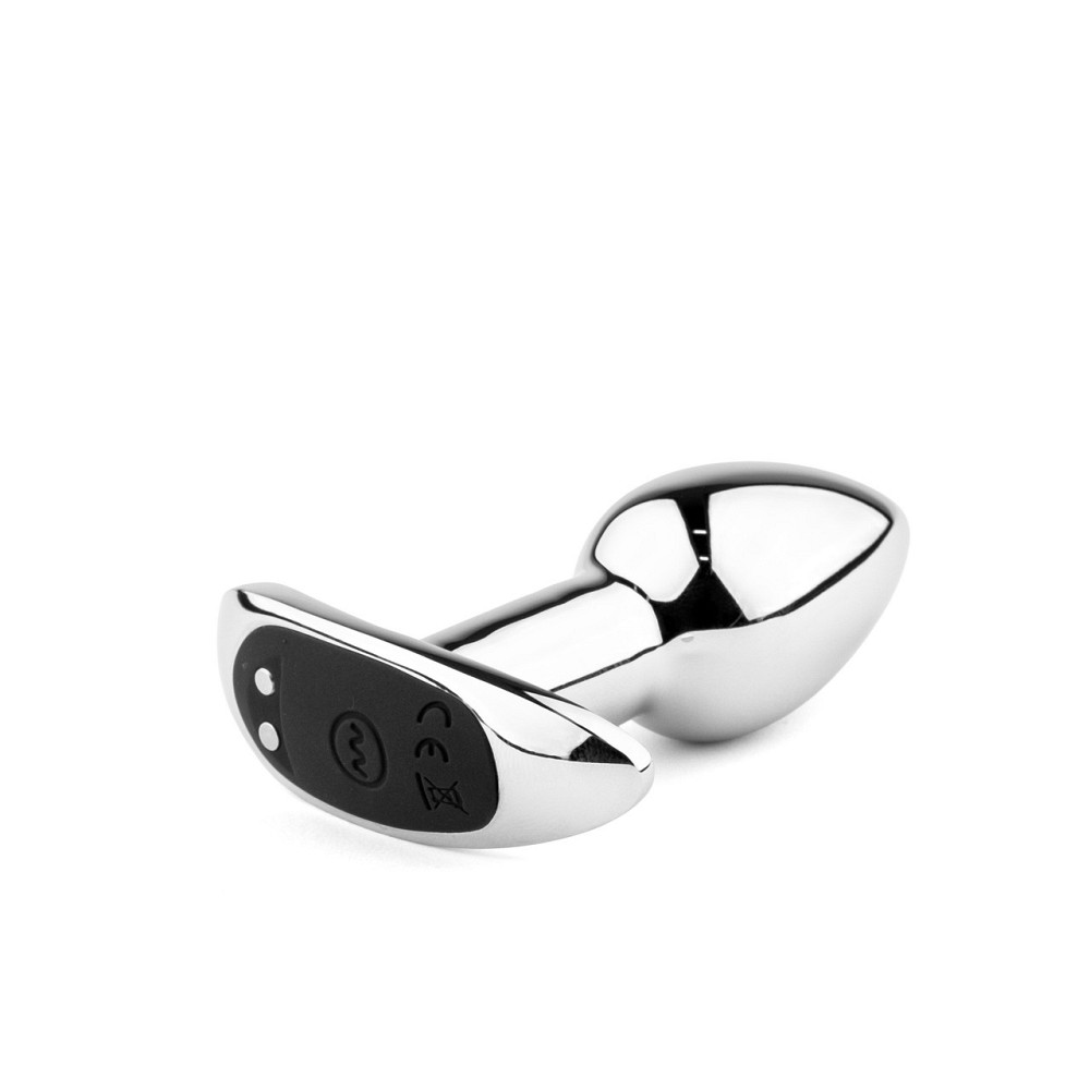 Металевий вібро-плаг Metal Butt Plug S Vibrator USB з дистанційним керуванням Sex Aura Київ - фото 2
