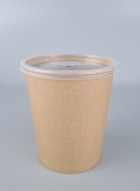 Контейнер круглий для Супа "KRAFT" 900 мл d116 h130 (50 шт) Харків - фото 3