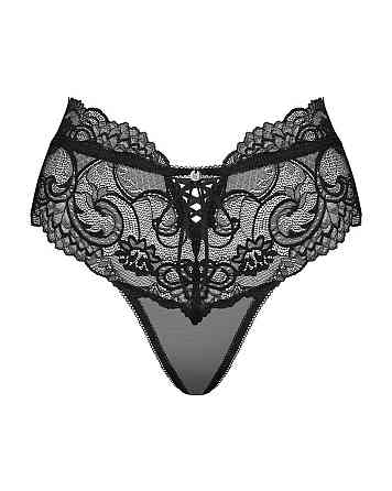 Трусики мереживні Obsessive Elizenes L \ XL Black Sex Aura Київ