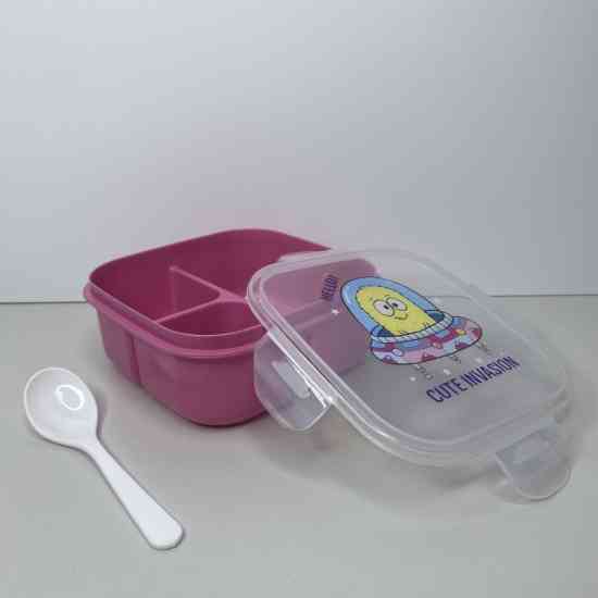 Детский ланч бокс на 3 секции с ложкой НЛО 500мл Винница