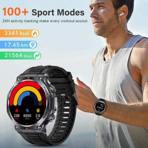 Годинник розумний наручний Smart Mevaden Ultra Rubber (2 ремінці) Вінниця - фото 8