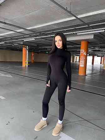 Женский утепленный облегающий комбинезон термо на флисе Одесса