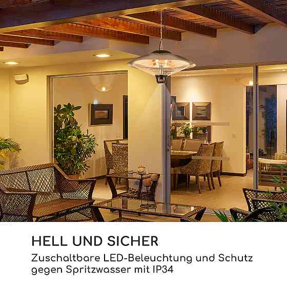 Стельовий нагрівач Heizsporn 60,5 см (Ø) Світлодіодна лампа з дистанційним керуванням сріблястий Рівне