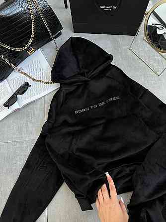 Жіночий стильний теплий костюм з щільного двостороннього велюра Одеса