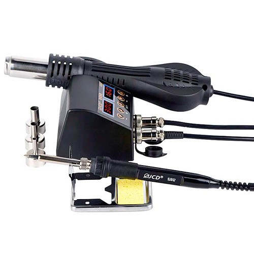 Паяльна станція JCD 2в1 8898 80Вт з термофеном 750Вт, 2xРК, комплектуючі Вінниця - фото 3