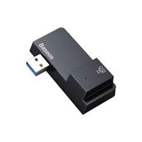 USB-Hub Baseus Multifunctional HUB (USB A to RJ45*1+USB3.0*2)Black Київ