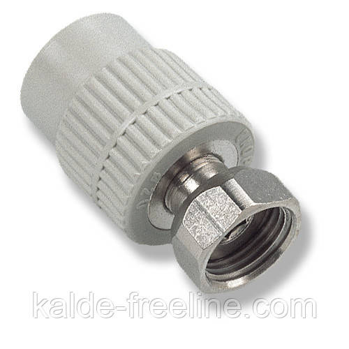 Муфта с накидной гайкой и метал. вставкой 32х5/4 НГ Wavin ekoplastik Харьков - изображение 1