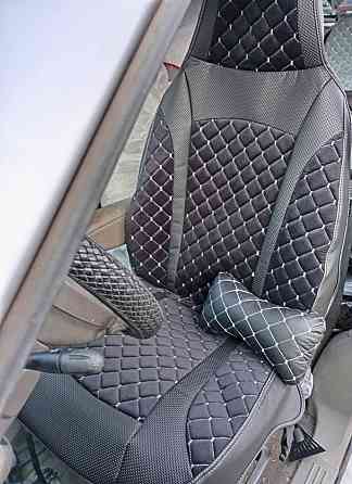 Чехлы-накидки передние из перфорированной экокожи, комплект 2 шт. Киев