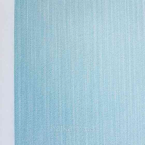 Шпалери метрові вінілові на флізелін дизайнерські Erismann Elle однотонні тонка смужка під тканину бірюзові Київ