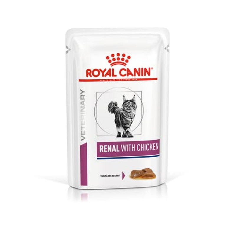 Royal Canin Renal with Chicken (Роял Канін Ренал віз Чикен) вологий корм для кішок у разі захворювань нирок 0.085 кг. х 12 шт. Запоріжжя - фото 1