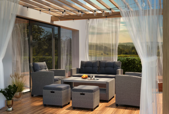 Набір садових меблів Di Volio Firenze сірий/графітовий Киев