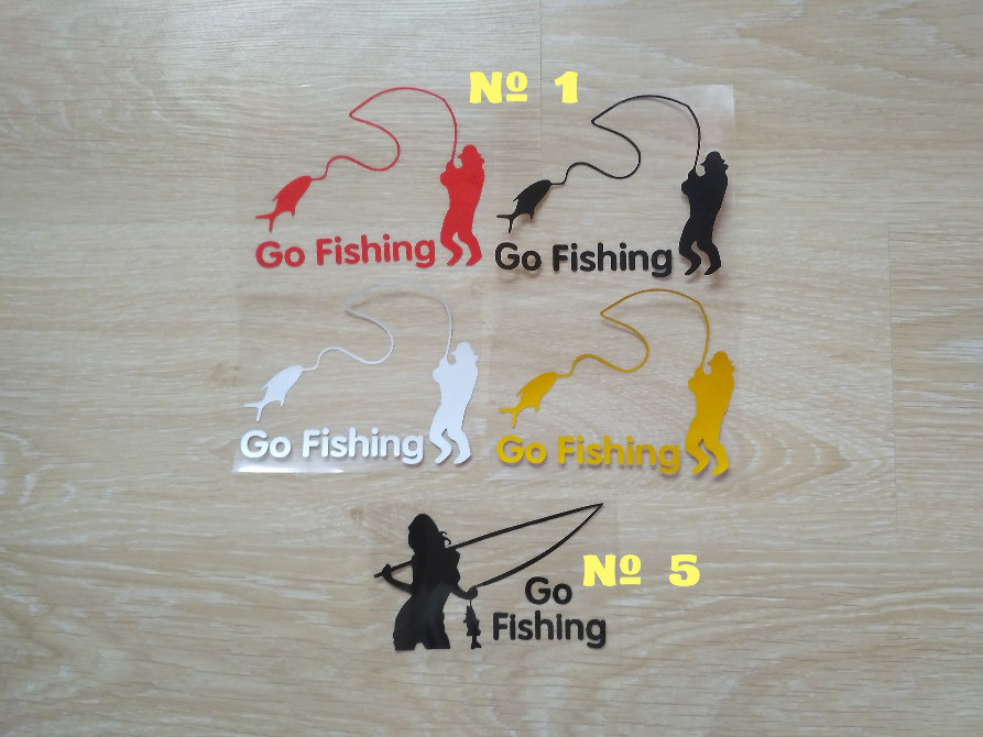 Наклейка на авто На Рибалку Київ - фото 1