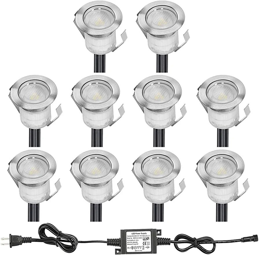 Низьковольтний світлодіодний набір для освітлення сходів, палуб басейна FVTLED D30 (10світильників в комплекті) Луцьк - фото 1