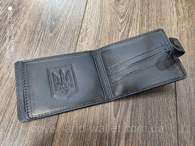Шкіряна обкладинка портмоне на посвідчення "СБУ" P_Leather Київ - фото 3