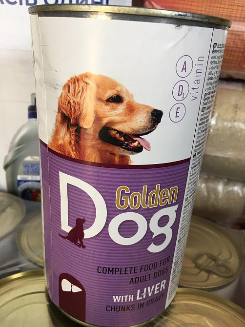 Golden Dog корм для собак з печінкою у соусі 1240 г – вітаміни A, D₃, E, повноцінне харчування Киев - изображение 1