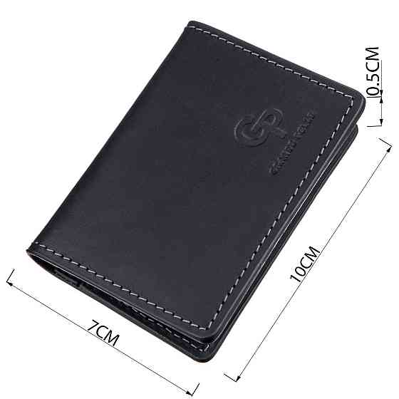 Обложка для ID-паспорта из натуральной кожи GRANDE PELLE 11203 Черная Киев