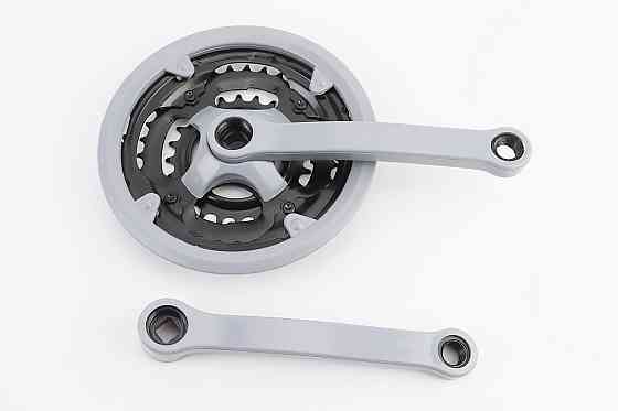 Шатуни "квадрат" 170мм, 42.34.24T MTB, сіро-сині GR 02 (вузький), (можливі потертості) Київ