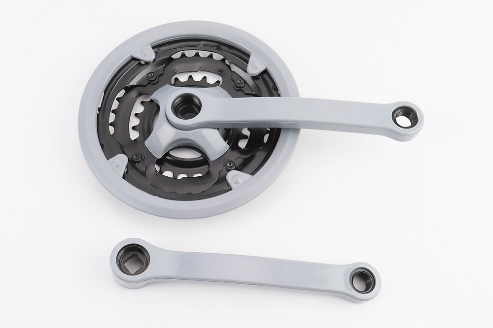 Шатуни "квадрат" 170мм, 42.34.24T MTB, сіро-сині GR 02 (вузький), (можливі потертості) Київ - фото 1