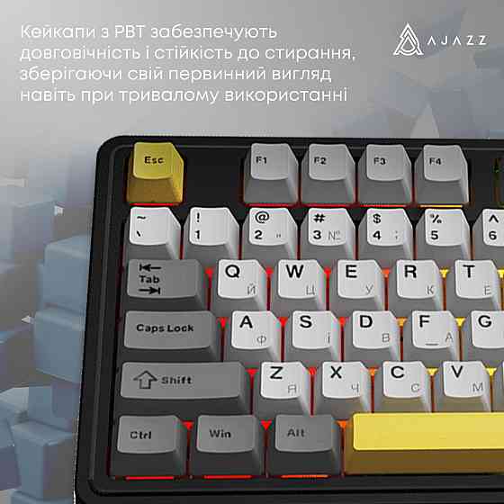 Клавіатура бездротова Ajazz AK980 V2 Maillard Switch Black (AK980-V2-M-BGY) ( 24042 ) Харьков