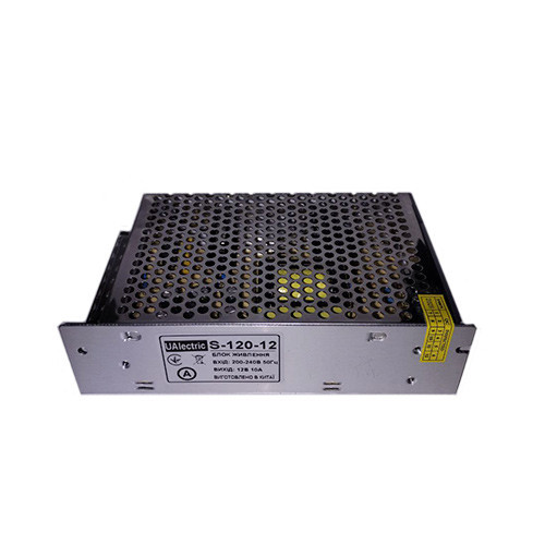 Блок питания перфорированный UAlectric 12В 10А 120Вт, 2-канальный, для LED-лент и видеонаблюдения Киев - изображение 3