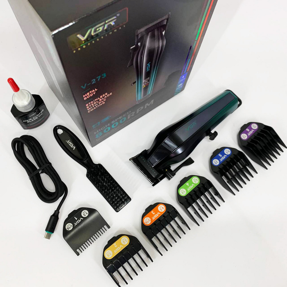 Професійний бездротовий тример VGR V-273, Набір для стрижки з зарядкою, Електромашинка для волосся NA-87 Івано-Франківськ - фото 3