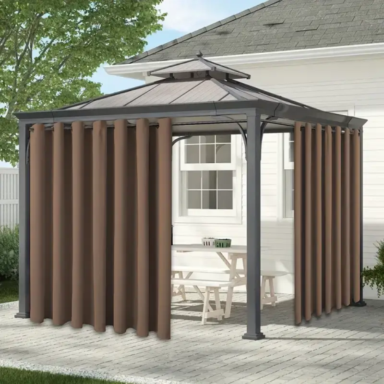 Штора вулична водонепроникна для альтанки (2.6 х 1.45 м) Коричневий Вінниця