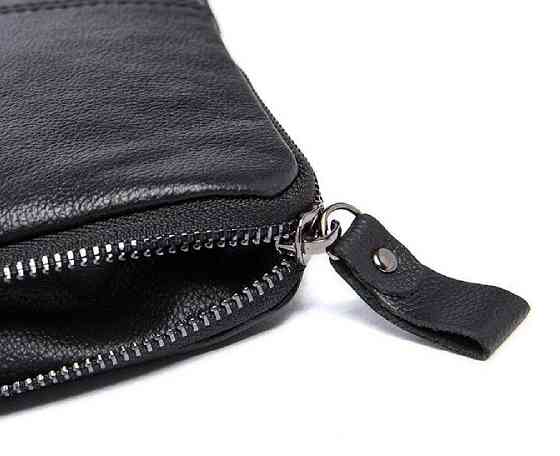 Кожаный мужской мессенджер Vintage 14884 Черный Киев