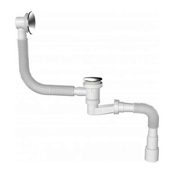 Сифон для ванни низький з випуском, "click-cluck", O40/50 NOVA Харків