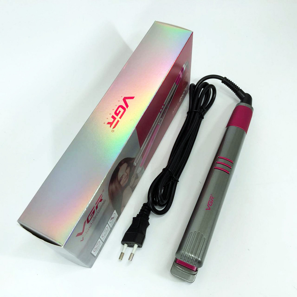 Випрямляч для будь-якого типу волосся, Ергономічна праска-випрямляч, Вирівнювальна праска для волосся AQ-58 Львів - фото 10