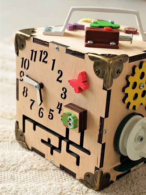 Мінібізікуб без фарби 15*15*15 Дитячий розвивальний куб унісекс міні Розвивальна іграшка Бізіборд Тернопіль - фото 7