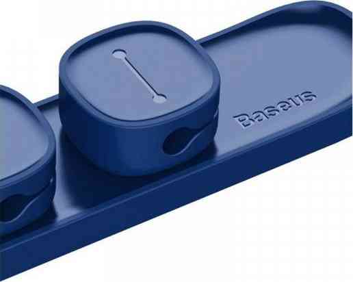 Магнітний органайзер тримач для проводів Baseus Peas Cable Clip ACWDJ-03 (Синій) Николаев