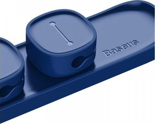Магнітний органайзер тримач для проводів Baseus Peas Cable Clip ACWDJ-03 (Синій) Николаев - изображение 4