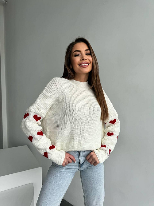 Женский стильный оверайз свитер акрил/шерсть Одесса - изображение 2