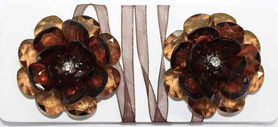 Магніти для штор і гардин (140м) Квітка набір 2 шт Коричневий (81-051) Київ